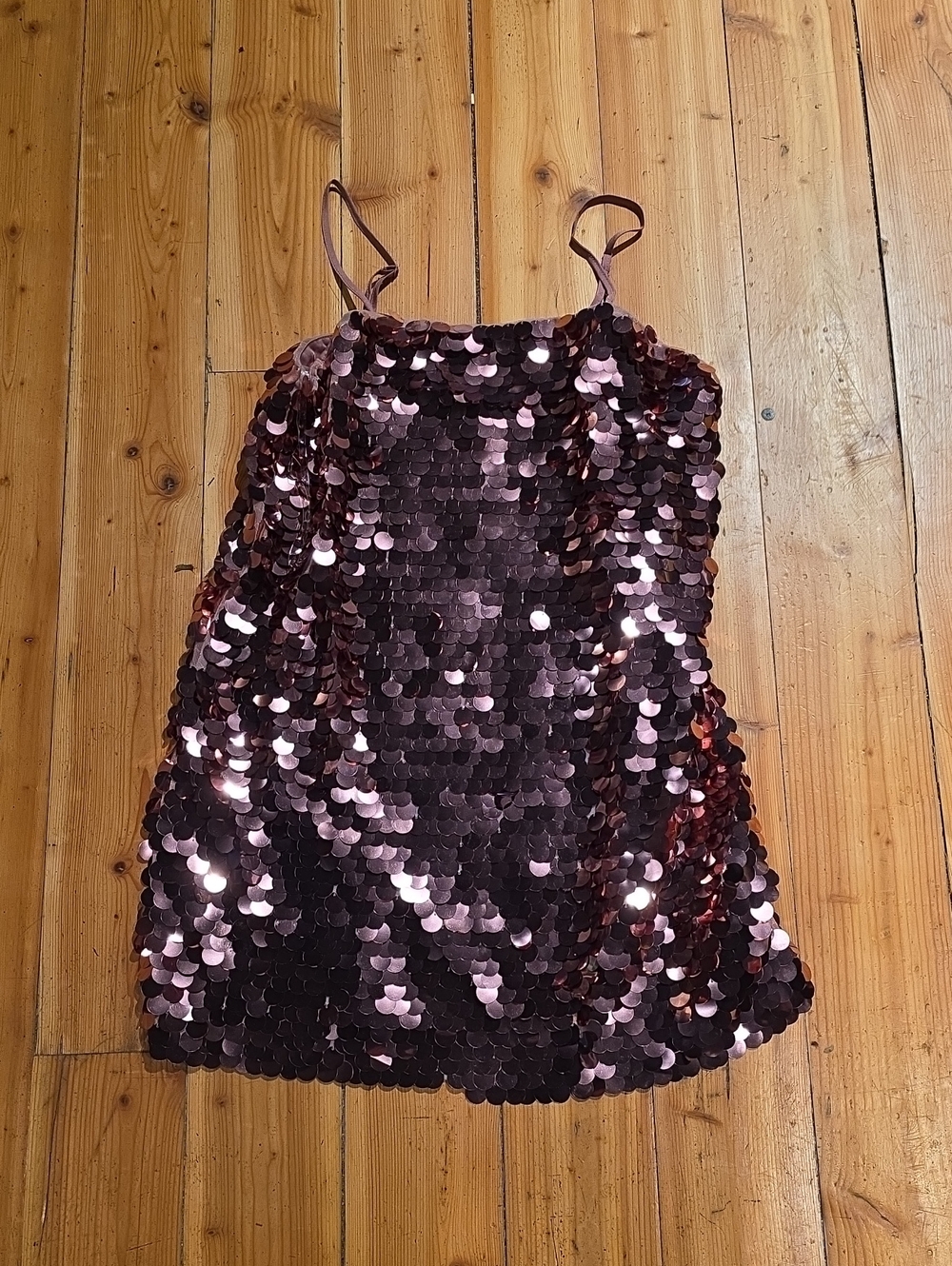 a new day Plum Sequin Spaghetti-Strap Dress